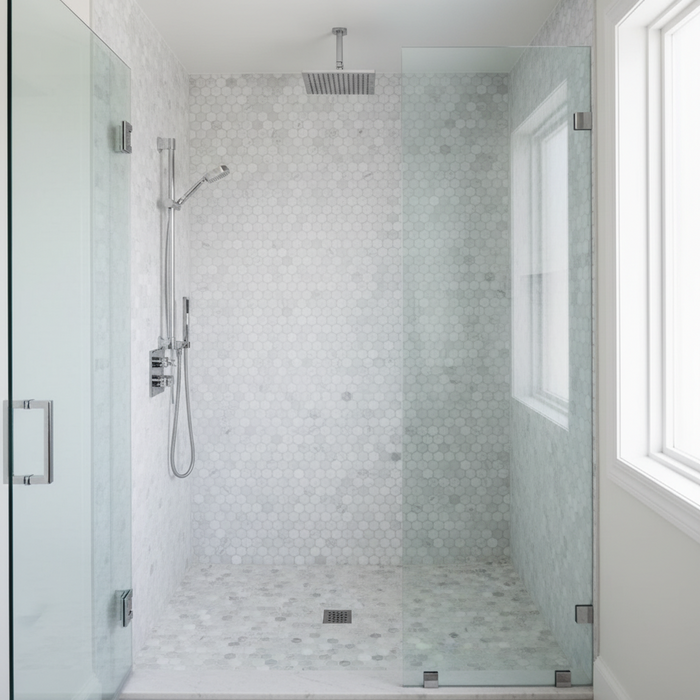 Carrara Natural Marble Small Hexagonal Mosaic tiles 31×29x1cm