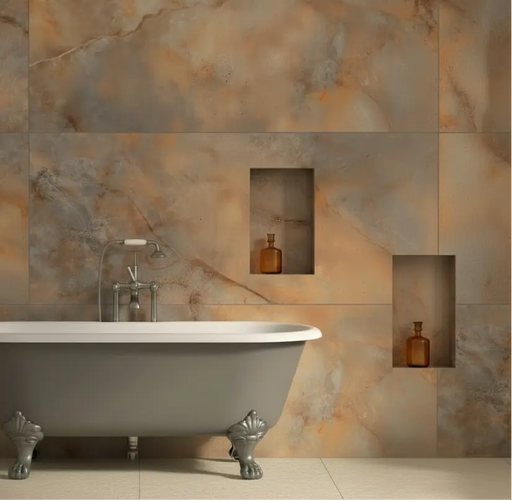 Carat Gold Gloss onyx bathroom porcelain tiles 60x120cm