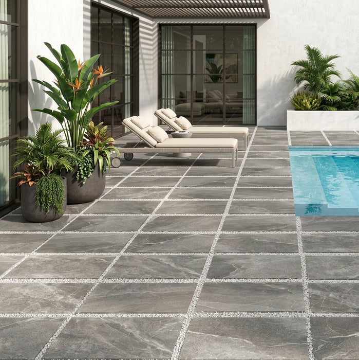 Soho Anthracite outdoor porcelain tiles 60x90x2cm All tiles TILEJOB