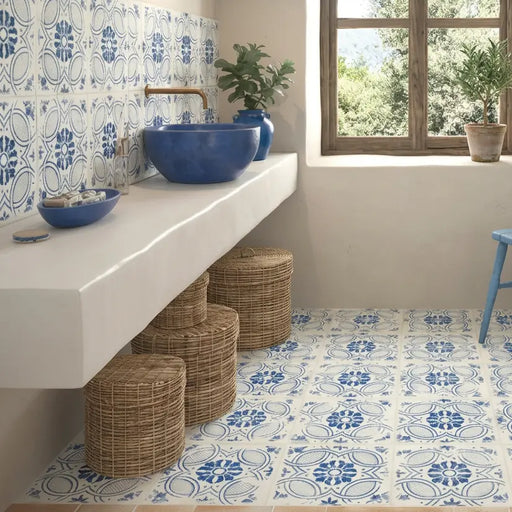 Terra Bella Azzurra pattern tiles