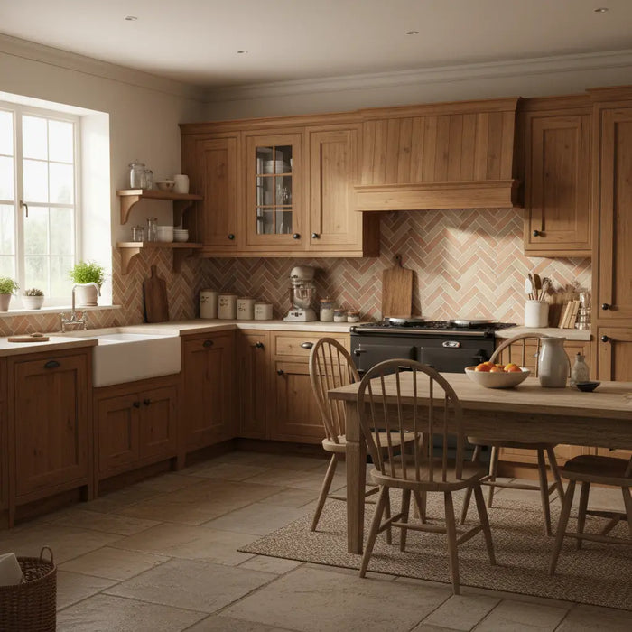 Terracotta effect brick slips porcelain tiles
