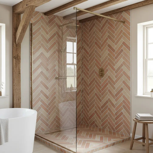 Terracotta effect brick slips porcelain tiles