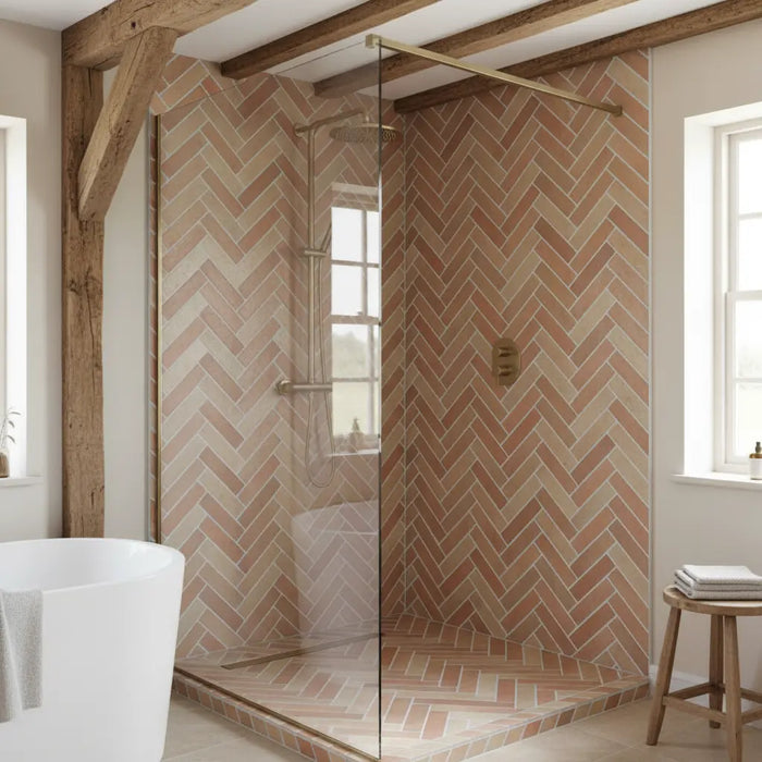Terracotta effect brick slips porcelain tiles