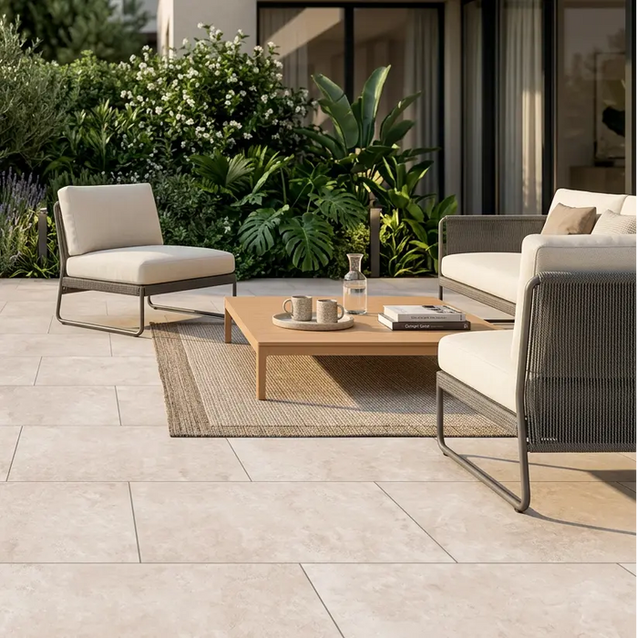 Travertino outdoor porcelain tile 60x90x2cm