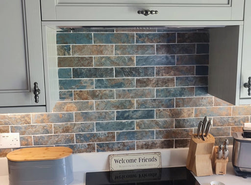 Dubrovnik Blue Matt Porcelain Tiles 62x235x9mm