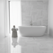 Whitehall Blanco Gloss Large Marble Effect Porcelain Tiles 90x90cm