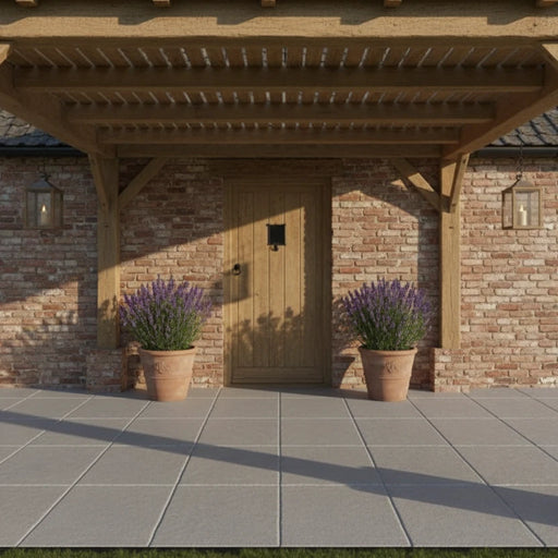 Yorkshire Antique Ivory Tumbled Effect Outdoor Porcelain Tiles