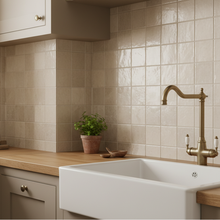 Zellige Morocco Dust Grey Wall Tiles 10×10cm