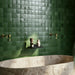 Zellige Morocco Forest Green Wall Tiles 10×10cm