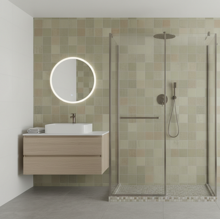 Zellige Morocco Sage Green Wall Tiles 10×10cm