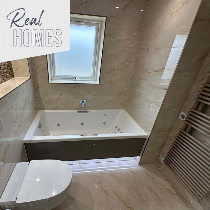 Tuscany Blush Gloss Marble Effect Tiles 600x1200mm