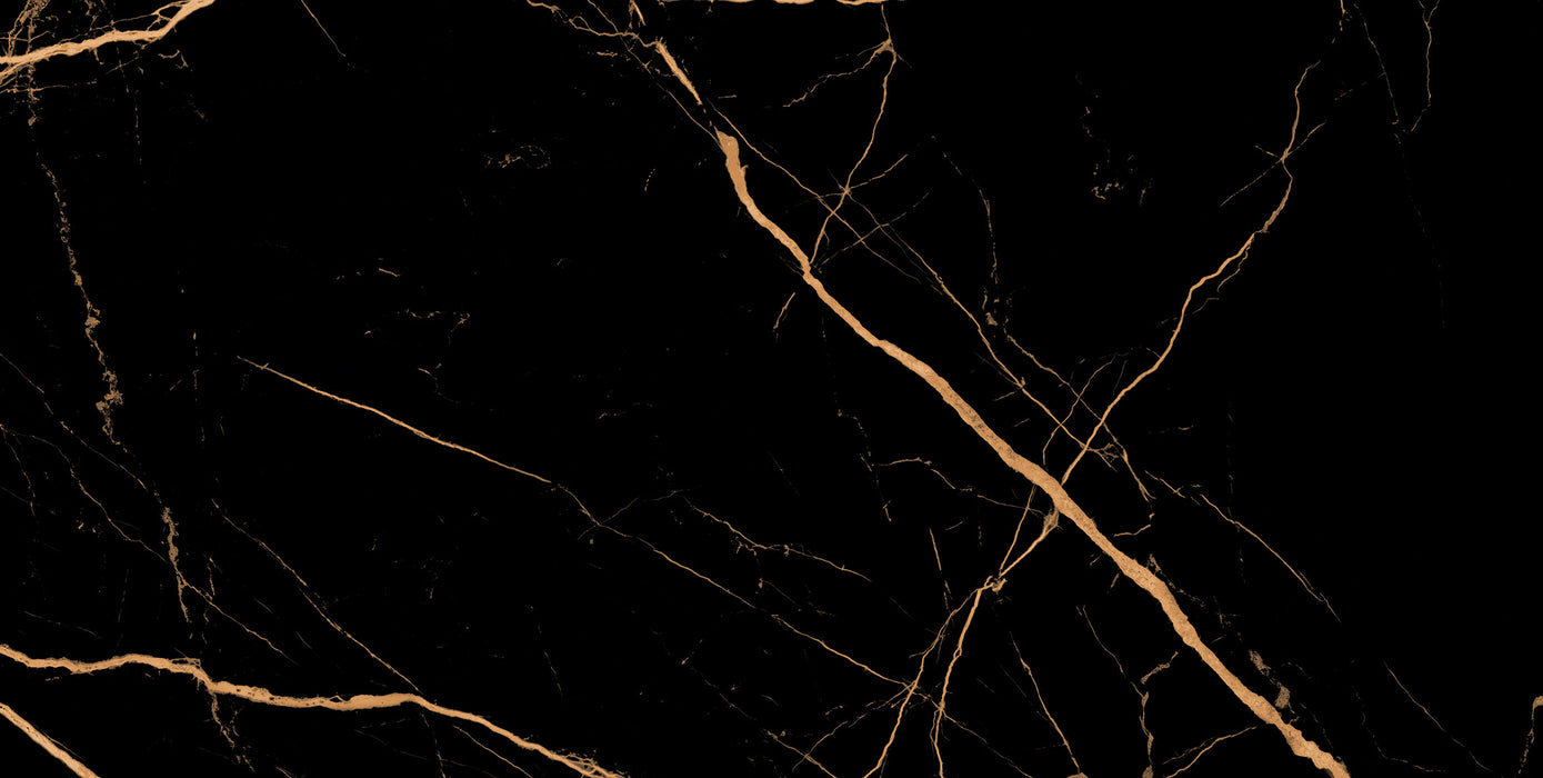 Golden Black Marble Effect Polished Porcelain Matt tiles 60x120cm