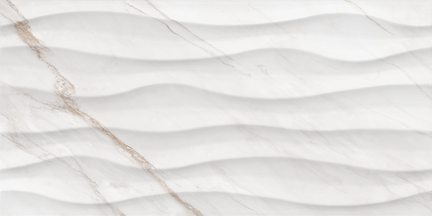 Carrara Gold Decor gloss cut sample