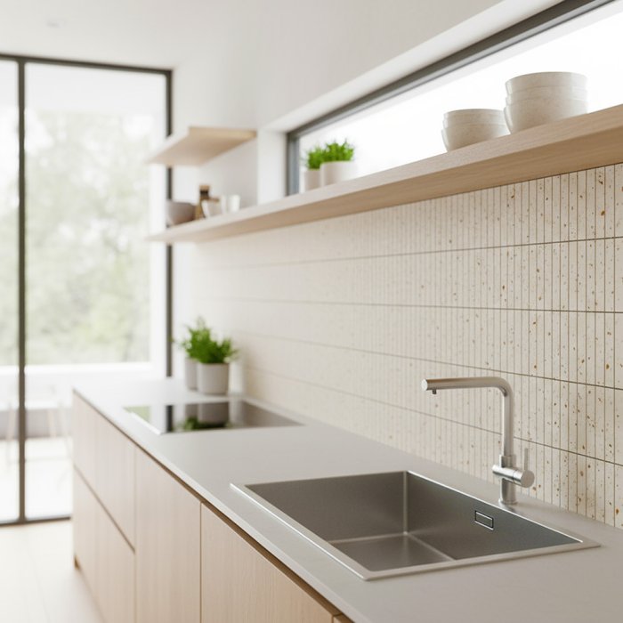 Lingot Terrazzo Kit-Kat Cream Mosaic Tiles 30x30cm