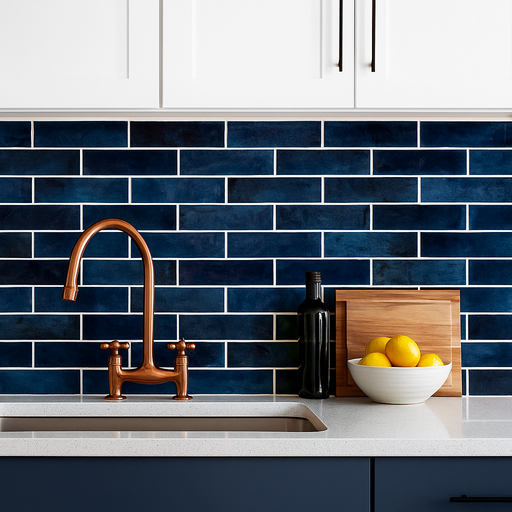 Como Navy Blue gloss ceramic