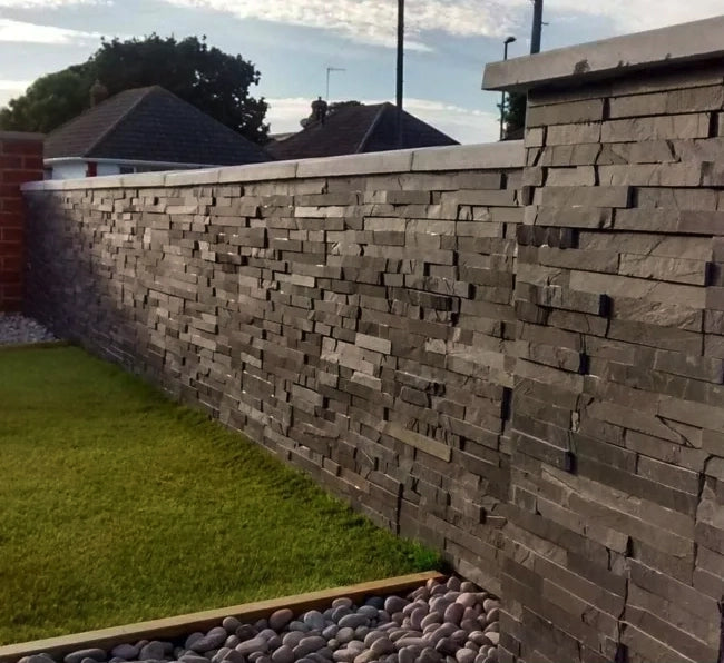 Wales Quarry Black Slate splitface 15x30cm