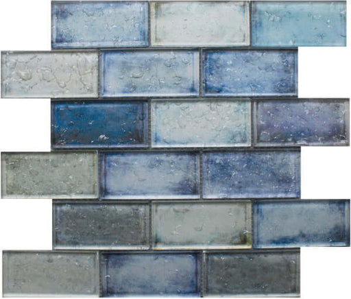 Rainfall Blue Mosaic Wall 350x300x8mm TILEJOB