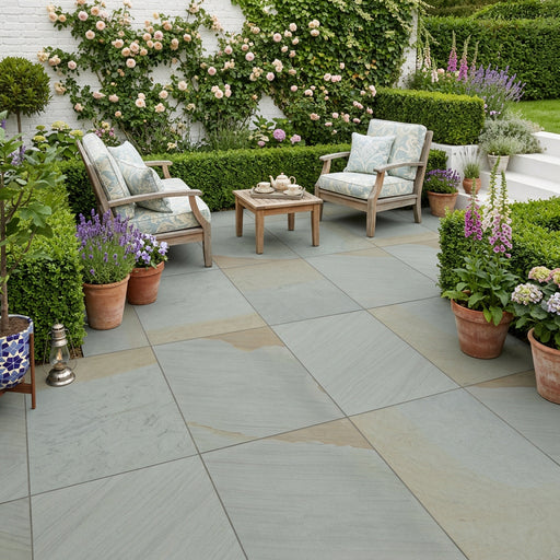Ripon Stone Ash outdoor porcelain tiles 60x90x2cm