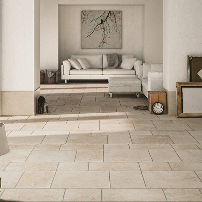 Tuscan Flagstones Ivory Porcelain Floor and Wall Tile