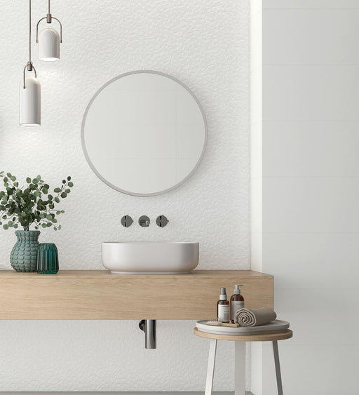 Eterna White Matt Ceramic tiles plane and decors 30x60cm