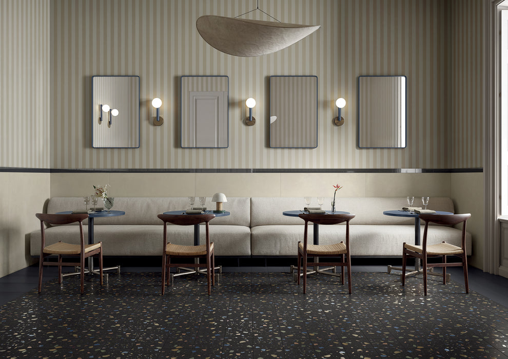 Black Terrazzo Celleno Bold 20x20cm