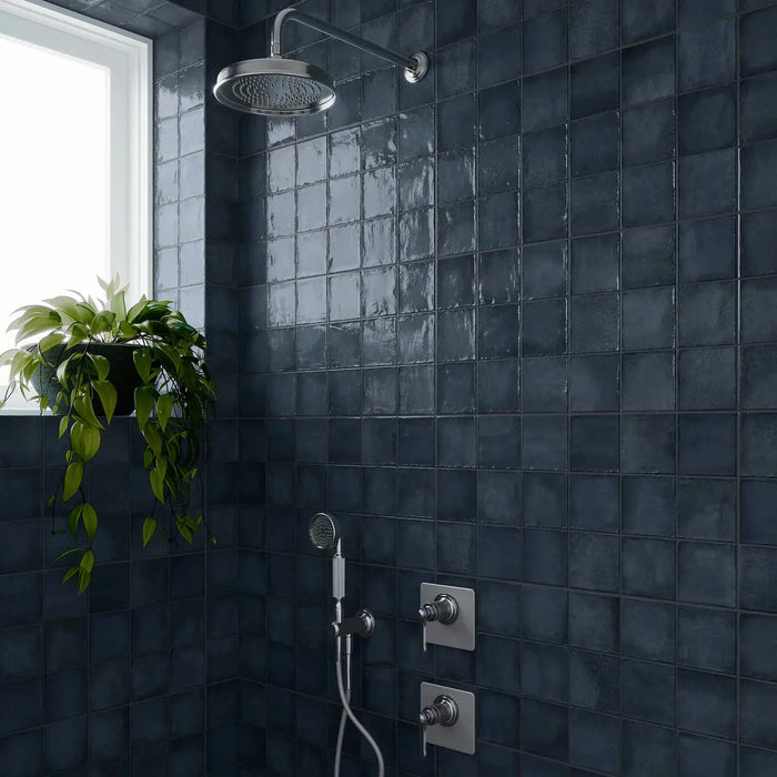 Storm Blue Zellige style tiles Wall Tiles 32x62.5cm