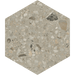 Hive Stone Terrazzo Grey Hexagon tile 250x216cm