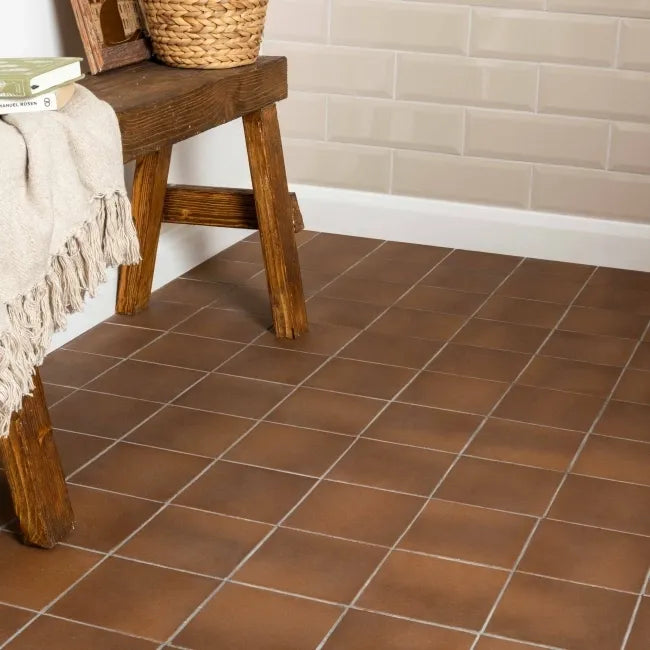 Cathedral Classic Victorian Brown quarry tiles 15x15cm