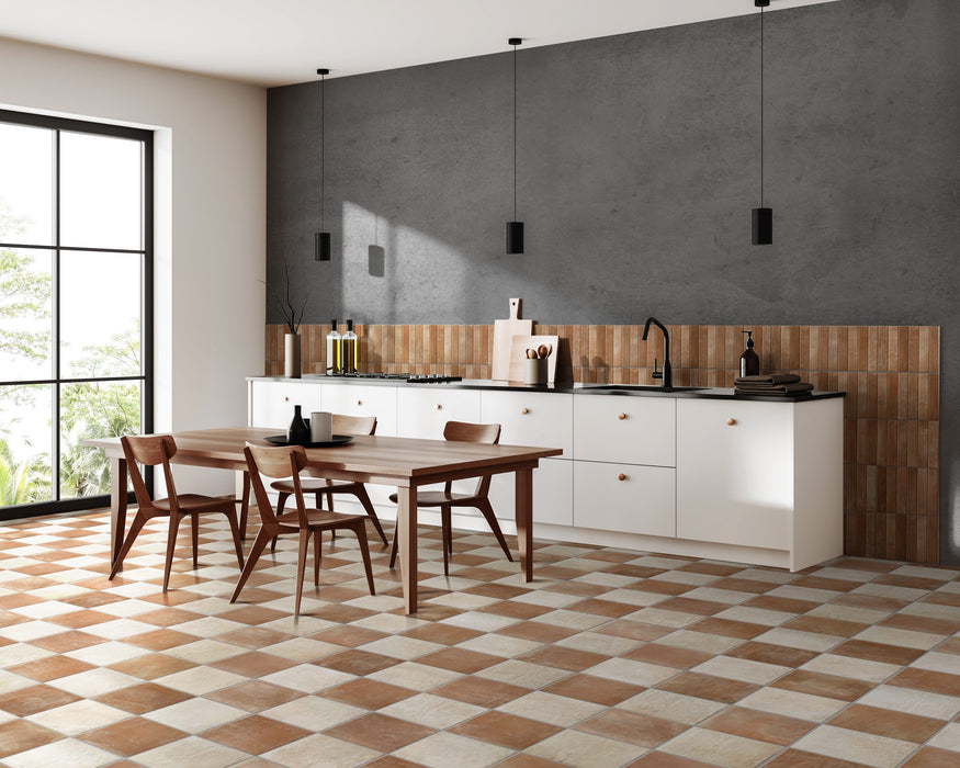 Trapani Old Terracotta Porcelain Tiles 25x25cm