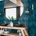 Vitrina Deep Turquoise Gloss Wall Ceramic tiles 7.5x30cm