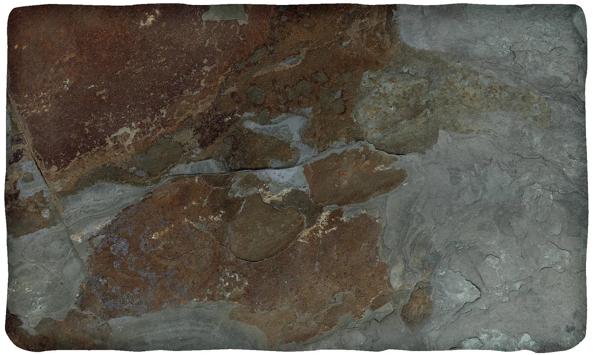 Tuscan Flagstones Multicolour Slate Porcelain Floor and Wall Tile