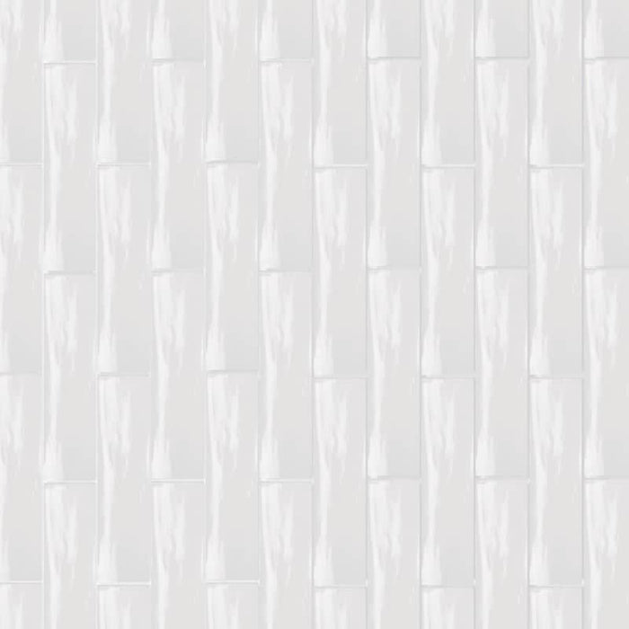 Vitrina White Chalk Gloss Wall Ceramic tiles 7.5x30cm