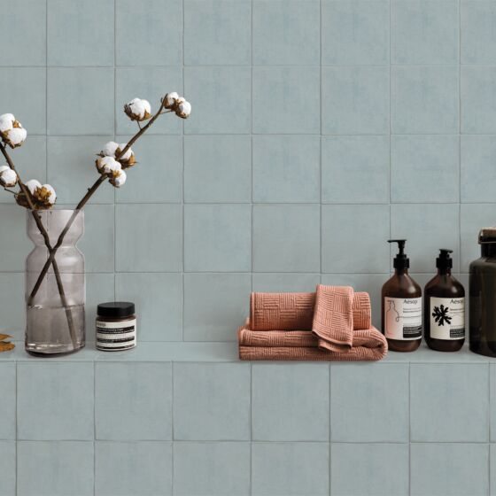 Zellige Blue Wall tiles 13x13cm