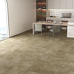 FIRMFIT Rigid Core Pre-Grouted Tiles Riven Beige Stone LT 4030 Luxury Vinyl Flooring 405 X 810 mm