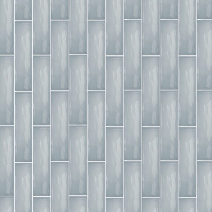 Vitrina Light Blue Gloss Wall Ceramic tiles 7.5x30cm