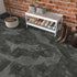 Burbank Black Slate Stone Effect Porcelain Wall and Floor Tiles 600x400mm
