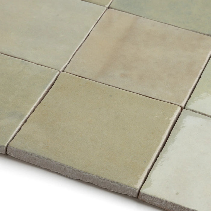 Zellige Morocco Sage Green Wall Tiles 10×10cm