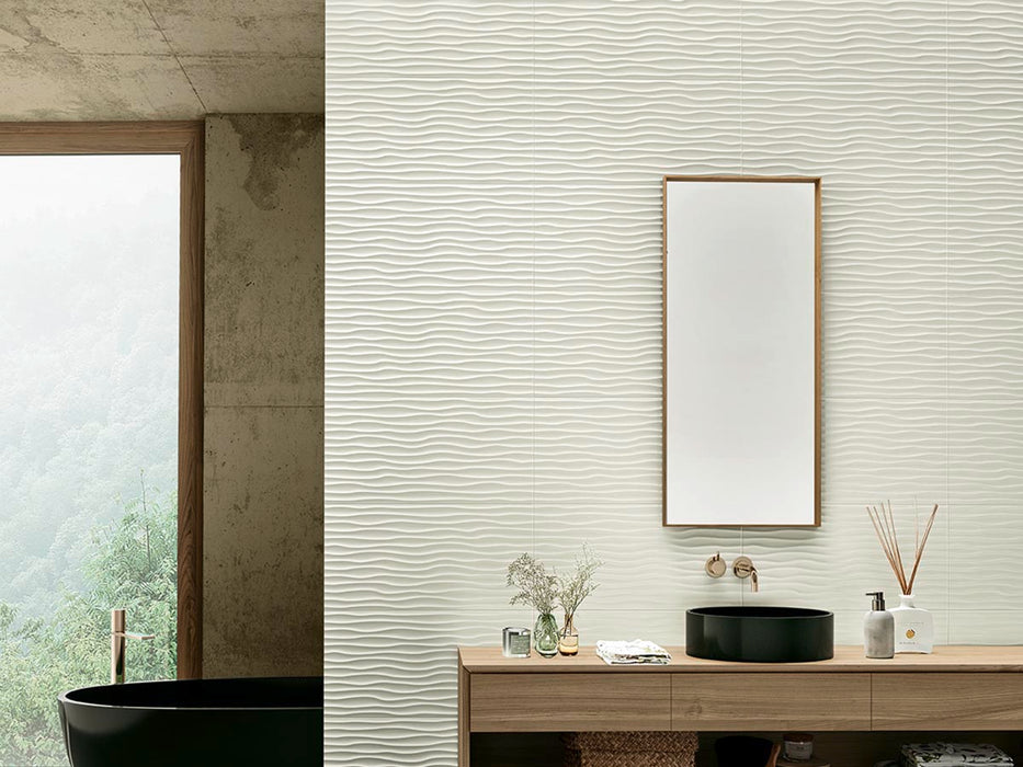 Alba Luxe White Matt Ceramic tiles plane and decor 30x60cm