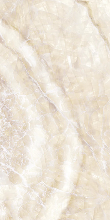 Luminous Topaz Onyx Ivory Effect Porcelain Matt and Polished Tiles - 60x120cm