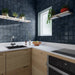 Storm Blue Zellige style tiles Wall Tiles 32x62.5cm
