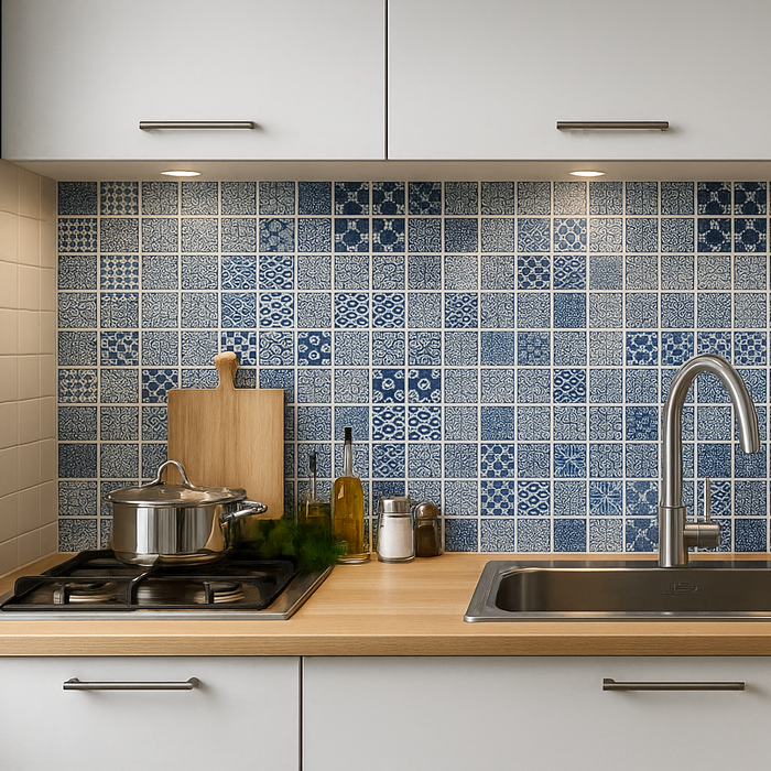 Tapestry Blue Mosaic Wall 300x300x8mm