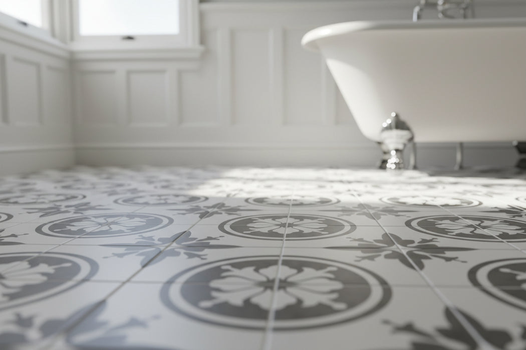 Blanconero Georgian Floral porcelain 197x197x8mm