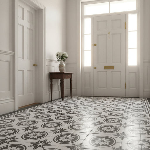 Blanconero Georgian Floral porcelain 197x197x8mm