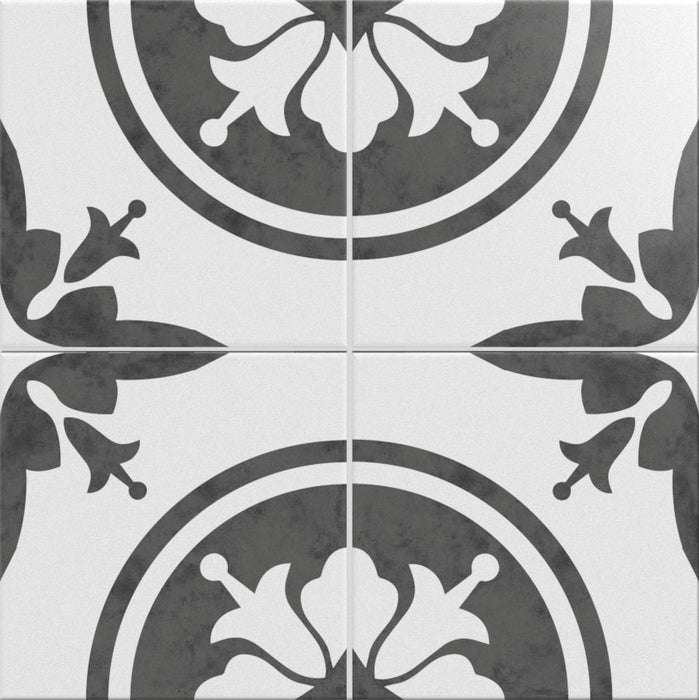 Blanconero Georgian Floral porcelain 197x197x8mm