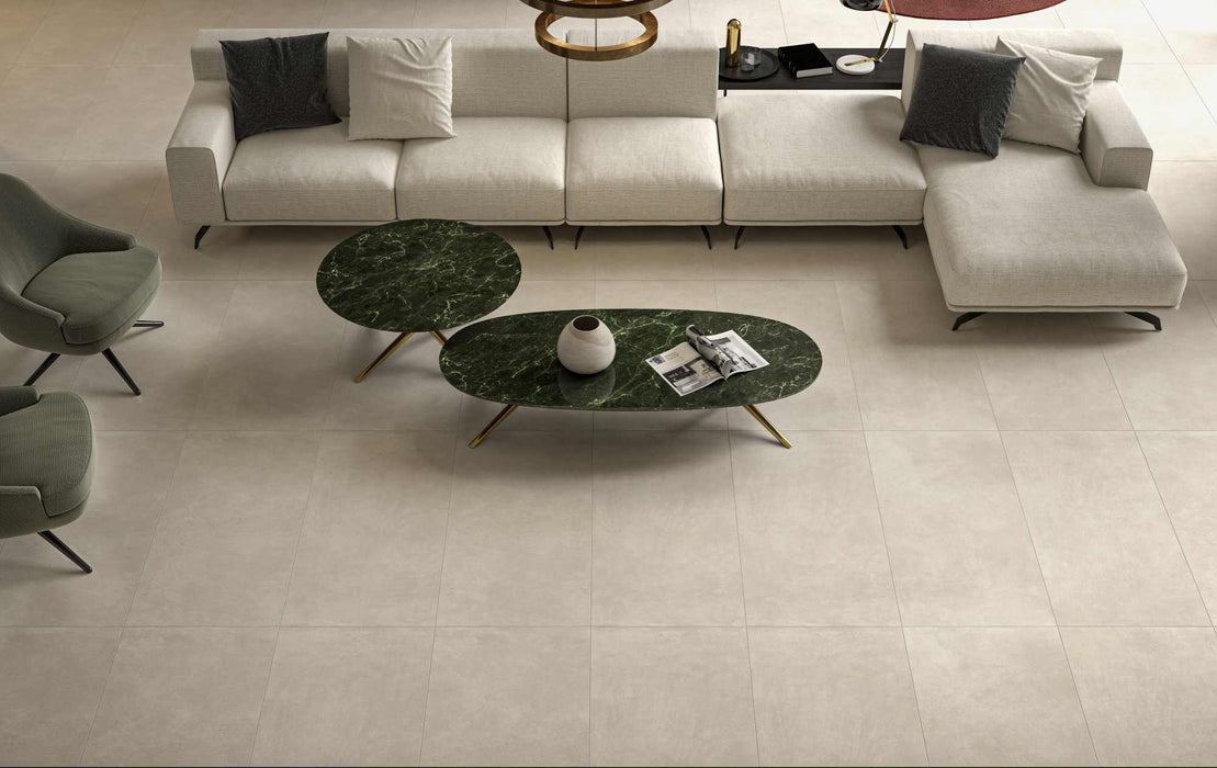 Resina Almond matt porcelain tiles cut sample