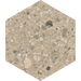 Hive Stone Terrazzo Beige Hexagon tile 250x216cm