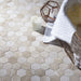 Warm Ivory Marble Mosaic tile Hexagonal