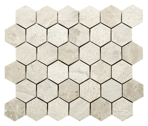 Warm Ivory Marble Mosaic tile Hexagonal