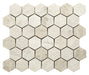 Warm Ivory Marble Mosaic tile Hexagonal