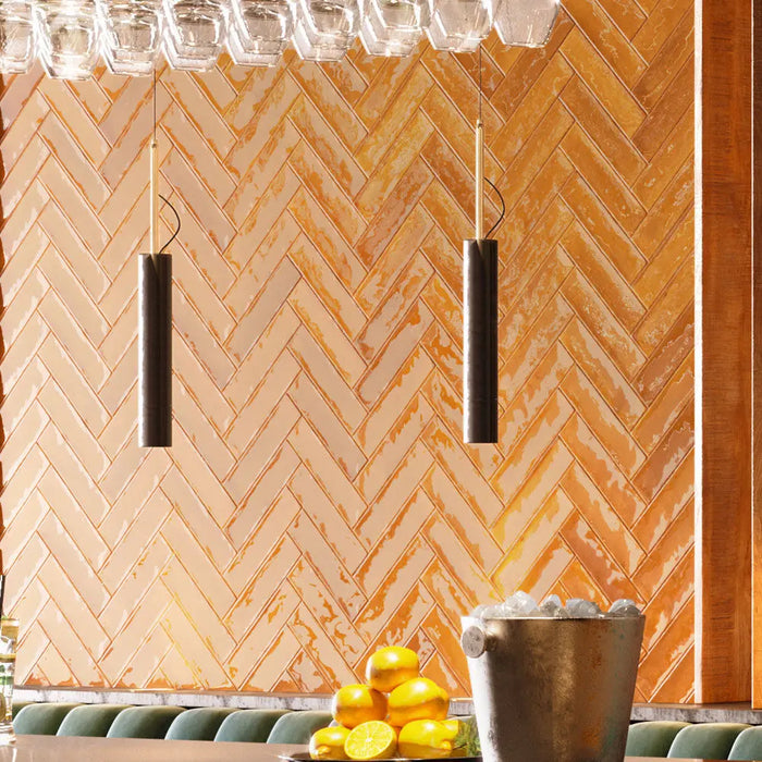 Cotto Umbria Honey Gloss Terracotta Effect Tiles 75x300mm